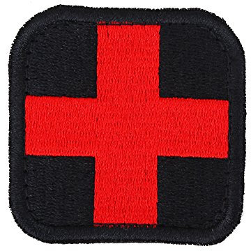 Medizinisches Kreuzstich-Aufnäher, Reißverschluss und Ausschnitt des medizinischen roten Kreuzes für IFAK Cap Rip Away Pouch (1)