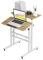 soges Table d'ordinateur à Roulette Support d'ordinateur Portable Table Assis et Debout, Hauteur Réglable de 70 cm à 115 cm