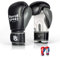 Paffen Sport «Kids» Kinder-Boxhandschuhe für das Training im Boxen, Kickboxen, Muay Thai, K1 und Anderen Kampfsportarten (Schwarz/Weiß/Grau, 8UZ)