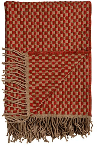 RØROS TWEED - Isak - Wolldecke aus norwegischer Lammwolle - Design von Anderssen & Voll - Deckenmaße: 150 x 210 cm (5353 - Red Sumac, 150 x 210 cm)