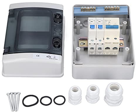 JUMZ Sicherheitssicherungskasten, wasserdichter Verteilerkasten 230V IP65 ABS+PC für Werkstätten