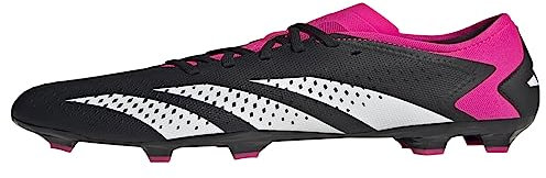 adidas Scarpe da calcio unisex Accuracy.3 Low Firm Ground, Nero/Bianco/Rosa Shock Team, 13 Women/12 Men