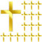 Tortenaufleger Kommunion,16 Stück Acryl Kreuz Tortenaufsatz,Tischdeko Konfirmation Kommunion Deko,Taufe Kreuz Kuchen Topper Cupcake Topper Golden,Hochzeit,Erstkommunion,Babyparty,Geburtstag Party