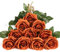 DuHouse 10 Stück künstliche Rosen Seidenblumen Fake Rose 54cm einzelnen Langen Stiel Bouquet für Arrangement Hochzeit Tafelaufsatz Party Haus Küche Dekor(gebranntes Orange)