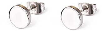 Ohrringe 10mm Stecker, Ohrschmuck Damen Ohrstecker Silber Ohrstecker Edelstahl Runden Geschenke für Den Muttertag