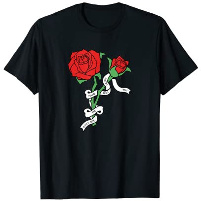 T-Shirt Rose Roses Tattoo Tinte Rose Typ Oldschool Band T-Shirt
