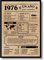Tarjeta Felicitación Cumpleaños 1976 | Regalo de Cumpleaños | Año de Nacimiento 1976 | Póster Cumpleaños Vintage | cumpleaños hombre | cumpleaños mujer | Cartel Decoración Fiesta (1976)