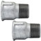 AERZETIX - C64904 - Set di 2 manicotti uguali maschio-femmina 3/4'' zincato - in ghisa - raccordo tubo filettatura avvitabile - idraulico-riscaldamento impianto di acqua potabile alimentazione