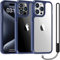 TAURI Cover per iPhone 15 Pro con Pellicola in Vetro Temperato,Custodia per Sottile Antishock, Anticaduta - Blu