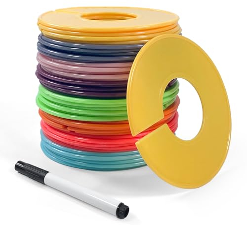 gaoduanluoluo 40 Stück Kleiderbügel Größentrenner, Größenfinder für Babykleidung, Kleiderständer Größen Teiler Rund für Kleidungsgrößen-Unterscheidung, Bekleidungsgeschäft (Bunt)