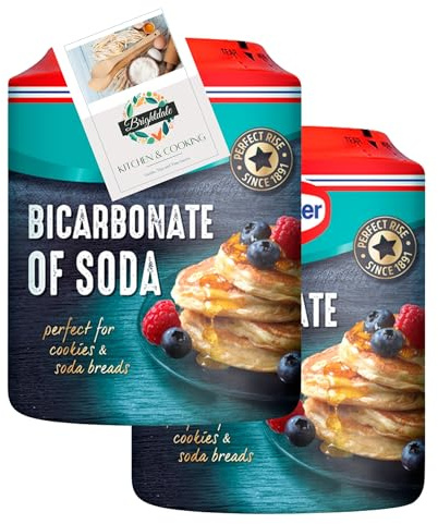 Bicarbonate of Soda Bundle with Dr. Oetker 2 Pack 200g + Brightdale Kitchen Booklet
