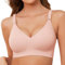 Lonya Donna Reggiseno Senza Ferretto Reggiseni Senza Cuciture Push Up Comodo Reggiseno Imbottito Cinghie Regolabili Rosa,S