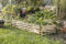 Bordure de parterre en noisetier 100 x 20 cm - Clôture en bois de pelouse - Bordure de parterre
