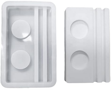 ALEFBET Silikonformen Gießformen Kerzenhalter, DIY Kombination Silikonform Kerzenhalter, Neue Ideen Gießform Kerzenhalter, Gipsformen zum Gießen (Sockel-2-Loch)