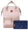 Cabaïa - Adventurer Rucksack Queretaro Medium 18L - Wasserabweisend - Laptopfach bis zu 13 Zoll - 2 Vordertaschen - vegan zertifiziert - Rucksack für Reisen und Arbeit, Damen & Herren - Rose