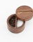 Acacia Wood Seasoning Pot with Dual Compartments and Swirl Lid - Elegant Spice Holder with Spoon, Durable and Moisture-Resistant, Perfect for Salt, Pepper, and Other Seasonings | Spice Pot