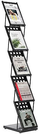 Sengfwin Prospektständer 5 Ebenen Faltbarer Broschürenständer Displays Zeitschriftenregal Büroregale Katalog Literaturständer für Büro und Messe Prospekthalter Katalogständer Flyerständer Infoständer