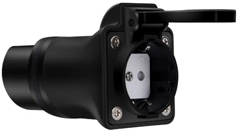 BOROCO Adattatore Tipo2 a Schuko, Adattatore Schuko 16A 3.5KW 220V per Stazione di Ricarica Type2, Carichino Auto Elettrica