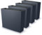 IMJ-Global Set di 4 Vasi per Fiori Piante Rettangolari Urbi Case T In Plastica 58x18x49,8cm Da Interno Esterno Neri 44 Litri Design Moderni