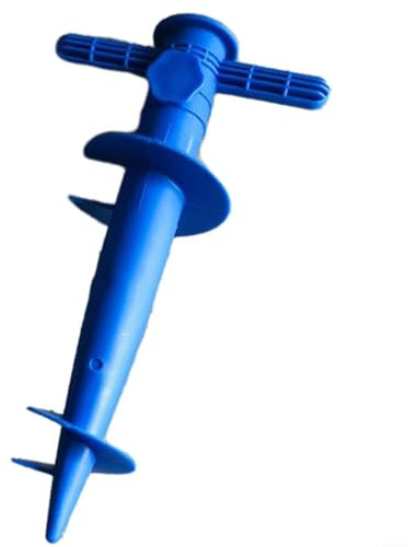 HEIBTENY Soporte para paraguas ajustable, pincho de anclaje seguro, herramienta de reparación de paraguas para playa soleada, terraza, suelo de arena 31 x 17 cm