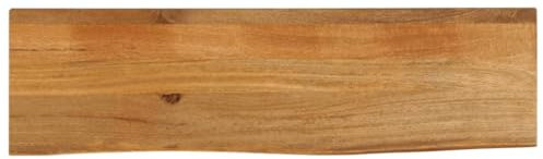 vidaXL Tischplatte, Holzplatte mit Baumkante, Massivholzplatte für Esstisch Couchtisch, Ersatztischplatte, 120x40x2,5cm Massivholz Mango
