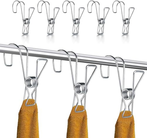 Lot de 8 pinces à chaussettes pour tringle à vêtements, crochets à suspendre, pinces à linge, pinces à chaussettes, pinces à chaussettes pour machine à laver et sèche-linge, crochets pour bottes,