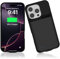 HUOBAO Battery Case for iPhone 16 Pro-(6.3 inch), 7000mAh Ultra-Slim 15W Portable Fast Charger Charging Case 360°Protection Rechargeable Powerbank Extended Battery for iPhone 16 Pro, Black