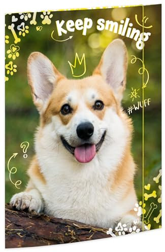 RNKVERLAG Zeichenmappe Corgi 320 x 430 mm, für Formate bis DIN A3 mit Gummizugverschluss, 1 Stück
