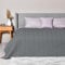 sei Design Luxus Tagesdecke Moderne Steppdecke Wohndecke Überwurf Sofadecke (Zopf-Steppung Anthrazit/Grau, 240 x 260 cm)