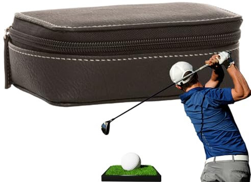 Générique Golftasche, tragbar, Leder, 14 x 9,4 cm, wasserdicht, multifunktional, Sportzubehör, Laufen, Zuhause, Reisen, Auto, Training