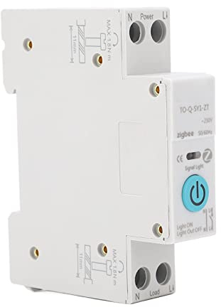 Jeffergarden Disjoncteur télécommandé avec Indicateur de Couleur, Coque PA66, Protection contre les Surcharges et Modes de Synchronisation pour Appareils électroménagers (25A)