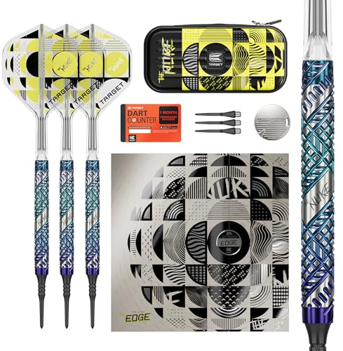Target Darts Luke Littler Edge Soft Pixel Tip Dart Set 19g 95% Wolfram The Nuke Player Edition Takoma Etui K-Flex Nr.2 Flügeln dartpfeile mit Kunststoffspitze Dart Pfeile