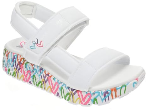 Skechers Uno Lite Sandal Sunny Love 33 EU Mädchen Sandalen Weiß Klettverschluss Leicht Komfort Sommerschuhe