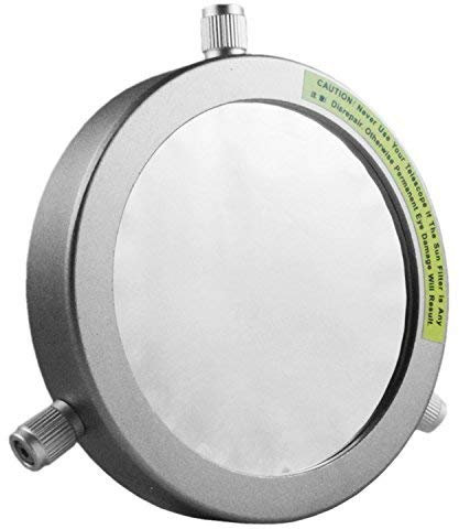 Astromania Deluxe Solar Filter 120mm Adjustable Metal Cap for Telescope Tubes with Outer Diameter 90mm to 112mm Aperture 95mm - Immediately Start Solar observing and Our Sun Becomes Within Reach