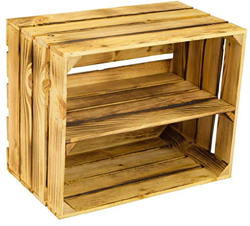 Kistenkolli Altes Land geflammte massive Schuh- Bücherregalkiste Obstkiste Weinkiste Maße ca 50 x 40 x 29cm