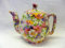 1 Cup Cocktail teapot in Olde England Chintz Design by Heron Cross Pottery.