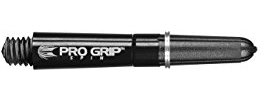 Target Pro Grip Spin Shaft mit Aluminium Ring mit drehbarem Top (Schwarz, Short - 34mm)