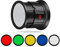 JINBEI Fresnel-Linse für Bowens Mount Dauerlichter, multifunktionales Lichtformwerkzeug mit 5 Farbgelen für LED-Licht (10°-40°) EF-LED