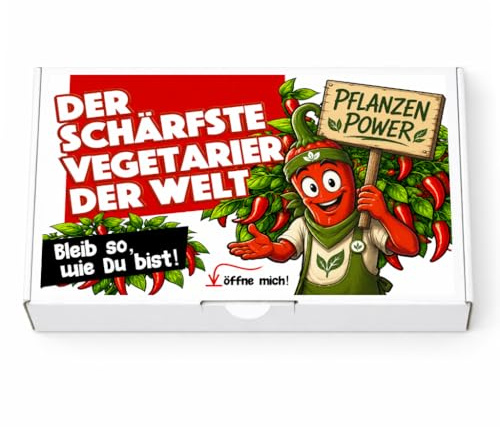 Schlump-Chili⎥Der schärfste Vegetarier der Welt - ein witziges und originelles fleischloses Geschenk für veggy und vegane Männer. Ein cooles Präsent ohne tierische Produkte.