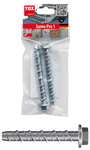 TOX Tornillo para hormigón Sumo Pro 1 M8x75 mm, 2 piezas, 041601021