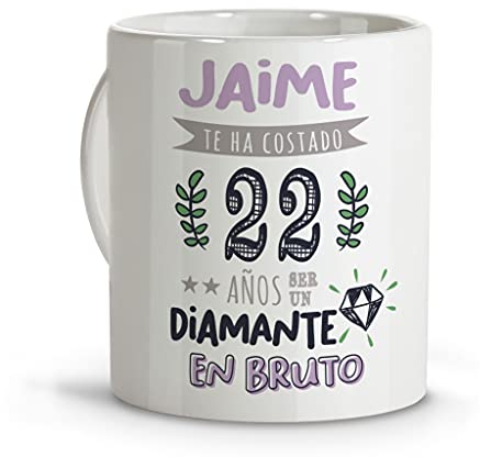 LolaPix Tazas personalizadas con frases. Tazas personalizadas. Tazas desayuno originales. Varios diseños. CUMPLEAÑOS DIAMANTE