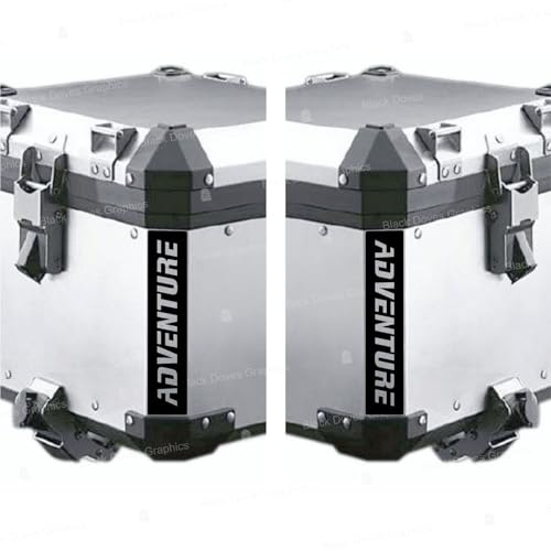 2pz ADESIVI RIFRANGENTI compatibili con Motorrad R 1200 1250 1150 F 800 650 F700 GS A R1200GS R1200 per Touratech Motorcycle Aluminium Panniers Top Case (nero)