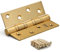 YAGU 3 Pack 4'' Door Hinges Brushed Gold 4 x 3 Inch - Square Corners Stainless Steel Heavy Duty Ball Bearing Hinges for Interior Doors Hardware