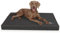 Knuffelwuff orthopädische Hundematte Palomino aus Laser-gestepptem Kunstleder XXXL 135 x 90cm Schwarz - rutschfeste Unterboden - leicht zu reinigen - für große, mittelgroße und kleine Hunde
