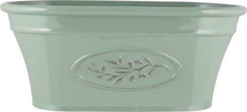 Fargro Plastic Outdoor Classic Olive Trough Planter With Glossy Finish 38cm Frost Proof Long Lasting Flower Pot Garden Planter- (Green) (KA200328GN)