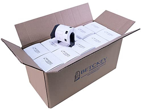 BETCKEY - 20 Rollen DK-11209 Kleine Adressetiketten Kompatibel mit Brother, 62mm x 29mm, 16000 Etiketten für Brother QL Etikettendrucker