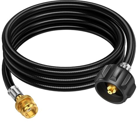 Alloxity 8FT Propane Hose Adapter 1lb to 20lb, Propane Tank Hose with QCC1/Type1 for 5-40lb Propane Tanks, Propane Adapter Hose with CGA600 Connection for Buddy Heater/Weber Q Grill/Coleman Camp Stove