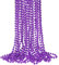 YAXINRUI 84 cm große, 7 mm große, metallisch-violette Perlenketten, 15 Stück Mardi Gras Perlen, runde Perlenketten, Kostüm-Halskette für Karneval, Party, Weihnachten, festliche Veranstaltungen,