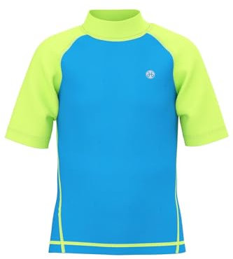 HDTIYUYP UV Shirt Kinder Kurzarm - Jungen Schwimm Tshirt Kinder Badeshirt RashWeste Surfen Tshirt Schnelltrocknend Strand Shirt Wassersport Top Prozess blau 13y