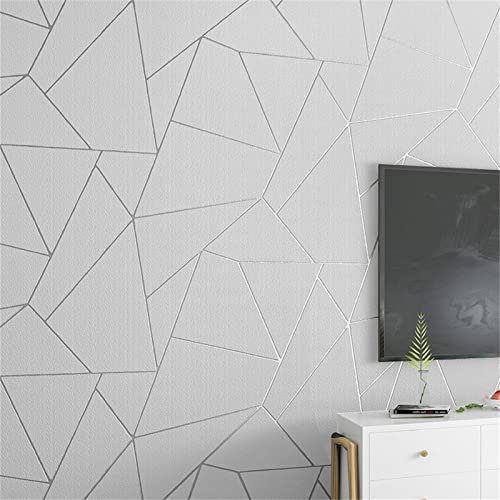Gebogene Gestreifte Tapete, Videotapete, 3D-Tapete, TV-Hintergrundtapete, Moderne Minimalistische Tapete, Für Schlafzimmer Und Wohnzimmer.Vliestapete, Blaue Tapete, Gelbe Tapete. (Grau)